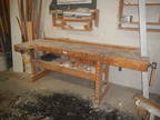 Hobelbank mit Schraubstock ca. 210 x 62 cm Hobelbank mit Schraubstock ca. 210 x 62 cm