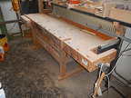 Hobelbank mit Schraubstock ca. 210 x 62 cm Hobelbank mit Schraubstock ca. 210 x 62 cm