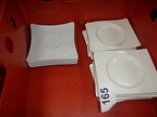 Kiste mit ca. 50 Stk. Untersetzer in Porzellan Kiste mit ca. 50 Stk. Untersetzer in Porzellan