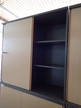 BENE Aktenschrank - Oberschrank, 120er, 3 Ordner hoch, anthrazit/buche BENE Aktenschrank - Oberschrank, 120er, 3 Ordner hoch, anthrazit/buche
