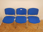 3 Stk. Besprechungsstühle, blau 3 Stk. Besprechungsstühle, blau