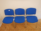 3 Stk. Besprechungsstühle, blau 3 Stk. Besprechungsstühle, blau