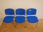 3 Stk. Besprechungsstühle, blau 3 Stk. Besprechungsstühle, blau