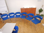 6 Stk. Besprechungsstühle, blau 6 Stk. Besprechungsstühle, blau