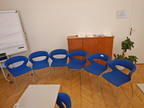 6 Stk. Besprechungsstühle, blau 6 Stk. Besprechungsstühle, blau