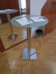 Glas - Stehtisch, DM ca. 70cm, Höhe 110cm Glas - Stehtisch, DM ca. 70cm, Höhe 110cm