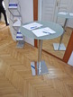 Glas - Stehtisch, DM ca. 70cm, Höhe 110cm Glas - Stehtisch, DM ca. 70cm, Höhe 110cm