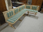 Weichholz Eckbank mit Polsterung, ca. 220x127x45x89cm Weichholz Eckbank mit Polsterung, ca. 220x127x45x89cm