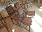 4 Sessel altdeutsch, Bezug Leder 4 Sessel altdeutsch, Bezug Leder