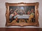 Ölgemälde, Letztes Abendmahl, ca. 223x170x12cm, Rahmenbreite ca. 24cm, Bilddiagonale ca. 214cm Ölgemälde, Letztes Abendmahl, ca. 223x170x12cm, Rahmenbreite ca. 24cm, Bilddiagonale ca. 214cm