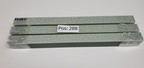 Glaslisenen, Stoff, silber auf grau, zwischen Glas laminiert, 600 x 40 x 9 mm, 15 Stk. Glaslisenen, Stoff, silber auf grau, zwischen Glas laminiert, 600 x 40 x 9 mm, 15 Stk.