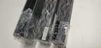 Glaslisenen, Stoff FA 22, schwarz auf weiss, zwischen Glas laminiert, 600 x 40 x 9 mm, 17 Stk. Glaslisenen, Stoff FA 22, schwarz auf weiss, zwischen Glas laminiert, 600 x 40 x 9 mm, 17 Stk.