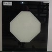 Glasplatte mit laminierten Glaskrümmel, Bild 8-eckig, schwarz/weiss, 635 x 580 x 15 mm Glasplatte mit laminierten Glaskrümmel, Bild 8-eckig, schwarz/weiss, 635 x 580 x 15 mm