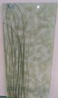 Glasplatte mit einlaminierten natürlichen Gräsern und natürlichen Blättern, 1000 x 500 x 10 mm Glasplatte mit einlaminierten natürlichen Gräsern und natürlichen Blättern, 1000 x 500 x 10 mm