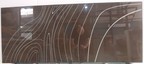 Türfüllung mit zwischen Glas laminierten Metalldesign, 1805 x 750 x 11 mm Türfüllung mit zwischen Glas laminierten Metalldesign, 1805 x 750 x 11 mm