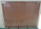 Laminiertes Glas mit Sefargeflecht, Kupfer, 1000 x 800 x 12 mm Laminiertes Glas mit Sefargeflecht, Kupfer, 1000 x 800 x 12 mm