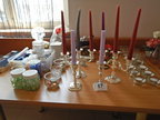 Kompletter Konvolut an Kerzenständer samt Kerzen, Teelichter, Dekomaterial, usw. Kompletter Konvolut an Kerzenständer samt Kerzen, Teelichter, Dekomaterial, usw.