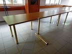 8 Stk. Gastraumtische, ca. 80x120cm, mit Schraubfüßen + 4 Stk. Tischverlängerungen je 80x120cm 8 Stk. Gastraumtische, ca. 80x120cm, mit Schraubfüßen + 4 Stk. Tischverlängerungen je 80x120cm