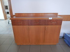 Mobiler Besteckschrank, mit 3 Schubladen und 3 Schränken, ca. 130x41x92cm Mobiler Besteckschrank, mit 3 Schubladen und 3 Schränken, ca. 130x41x92cm