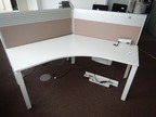 Winkel - Schreibtisch, ca. 120+120 x60cm mit einer Rückwand