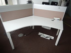 Winkel - Schreibtisch, ca. 120+120 x60cm mit einer Rückwand Winkel - Schreibtisch, ca. 120+120 x60cm mit einer Rückwand