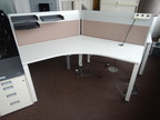 Winkel - Schreibtisch, ca. 120+120 x60cm mit zwei Rückwänden
