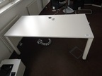 Schreibtisch ca. 160x80, weiß, Steelcase, ohne Rückwand