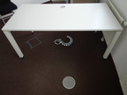 Schreibtisch ca. 160x80, weiß, Steelcase, ohne Rückwand Schreibtisch ca. 160x80, weiß, Steelcase, ohne Rückwand
