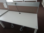 Schreibtisch ca. 160x80, weiß, Steelcase, mit Rückwand (ca. 68cm hoch) Schreibtisch ca. 160x80, weiß, Steelcase, mit Rückwand (ca. 68cm hoch)