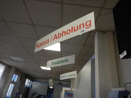 4 Stk. Schilder Kassa, Ersatzteile, Annahme 4 Stk. Schilder Kassa, Ersatzteile, Annahme