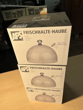 3 Stück Frischhaltehauben Type APS 30 cm Durchmesser, 22 cm Höhe im Originakarton 3 Stück Frischhaltehauben Type APS 30 cm Durchmesser, 22 cm Höhe im Originakarton
