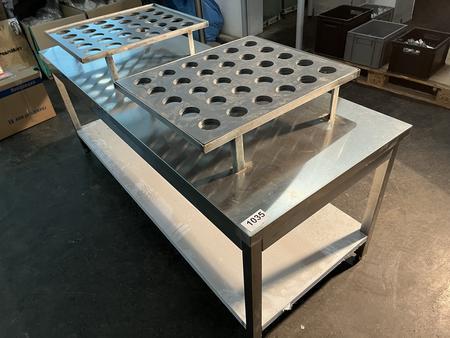Edelstahl Arbeitstisch fabriksneu ca. 180x70x85 cm - auch als Buffettmodul verwendbar Edelstahl Arbeitstisch fabriksneu ca. 180x70x85 cm - auch als Buffettmodul verwendbar