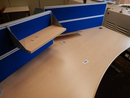 Schreibtisch Winkelkombination ca. 190/85 cm mit Rckwand
