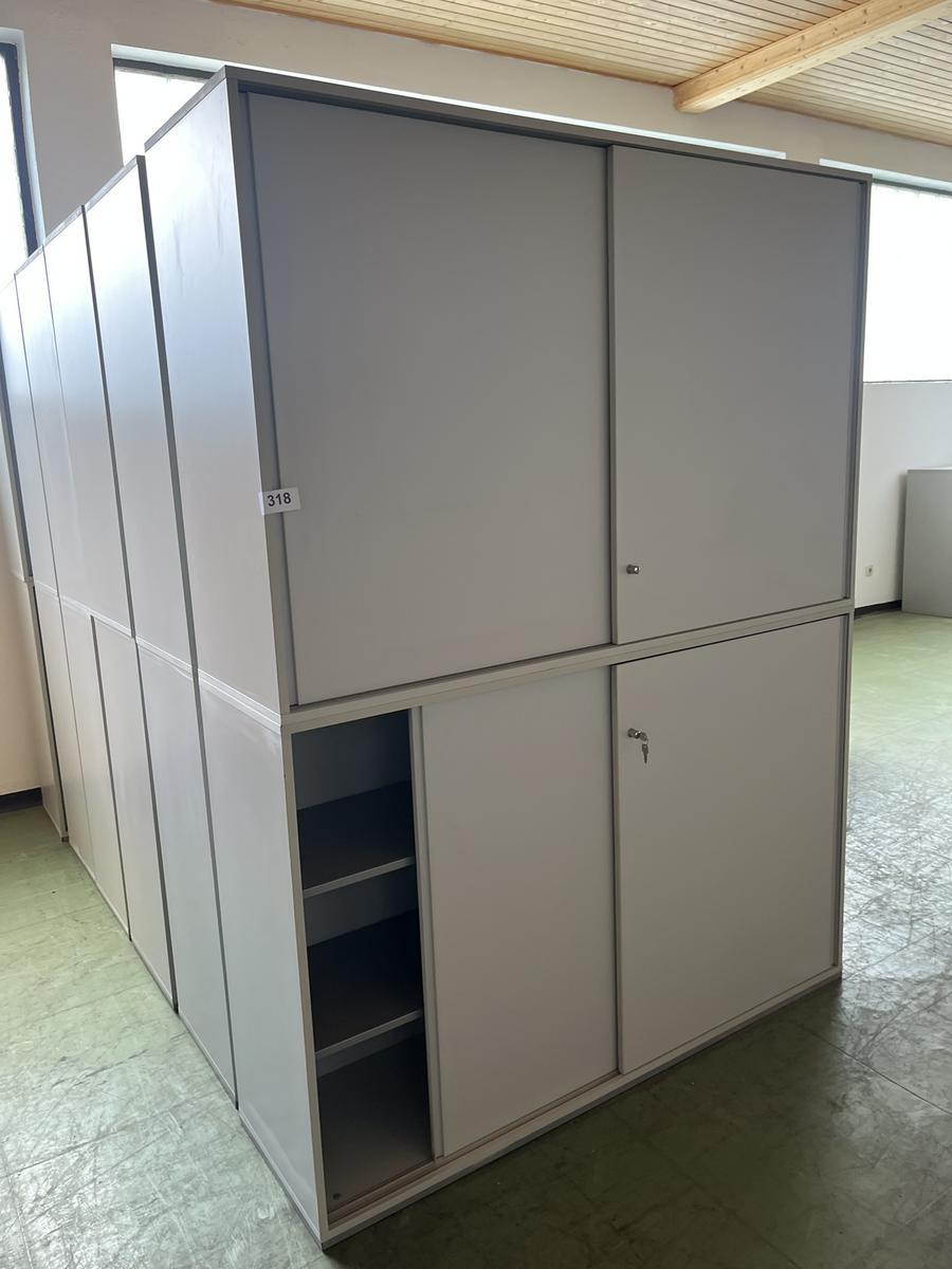 2 Stück Aktenschränke 160/110 cm mit Schiebetüre grau?d=2025-05-21 03:08:55