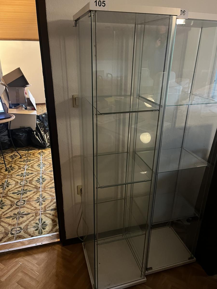 Glasvitrine mit 4 Fachebenen 40 x 35 x 150 cm
