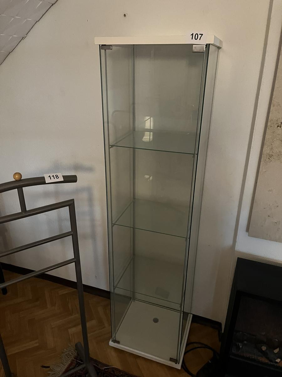 Glasvitrine mit 4 Fachebenen 40 x 35 x 150 cm