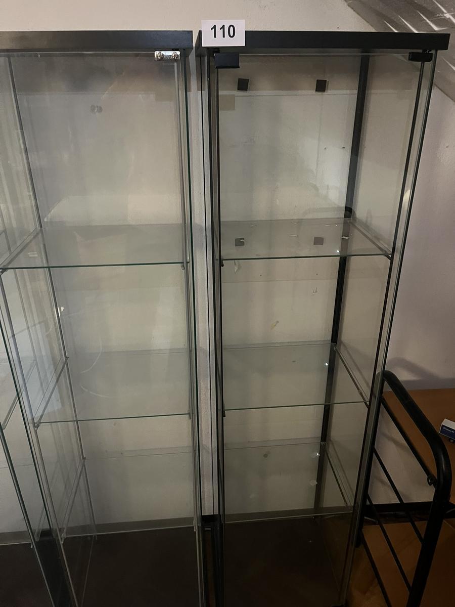 Glasvitrine mit 4 Fachebenen 40 x 35 x 150 cm