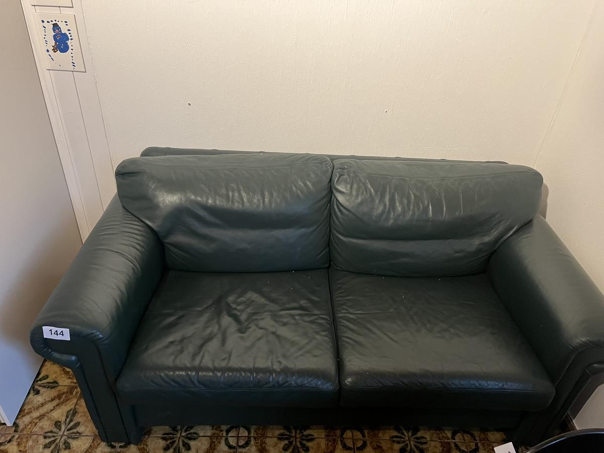 2-er Sitzsofa Leder Grün