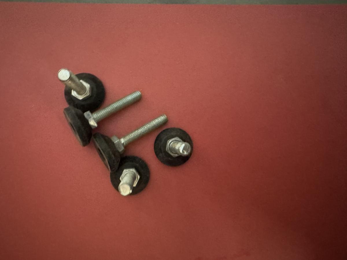 3 x 5 Stk. Justierfuß mit drehbarem Fuß M8x40 schwarz