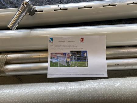 Fußballtor - Professional Typ1 7,32x2,44m Aluminium weiß lackiert Fußballtor - Professional Typ1 7,32x2,44m Aluminium weiß lackiert