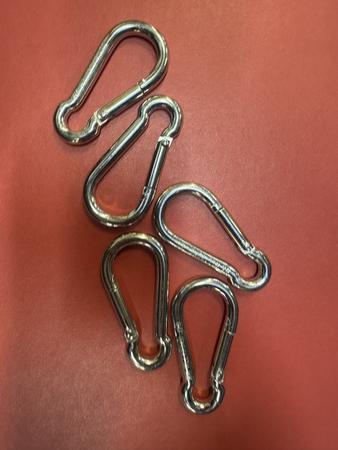 3 x 5 Stk. Feuerwehrkarabiner 60x6 verzinkt 3 x 5 Stk. Feuerwehrkarabiner 60x6 verzinkt