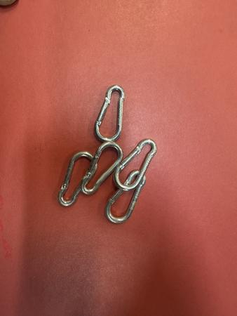 3 x 5 Stk. Feuerwehrkarabiner 40x4 verzinkt 3 x 5 Stk. Feuerwehrkarabiner 40x4 verzinkt