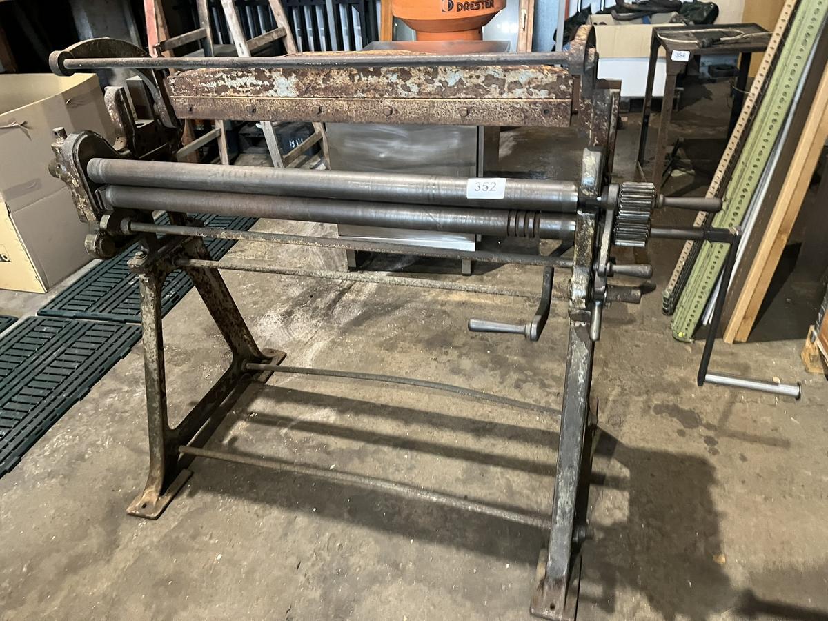 Blecheinrollmaschine, mechanisch, Breite 100cm Arbeitsbreite