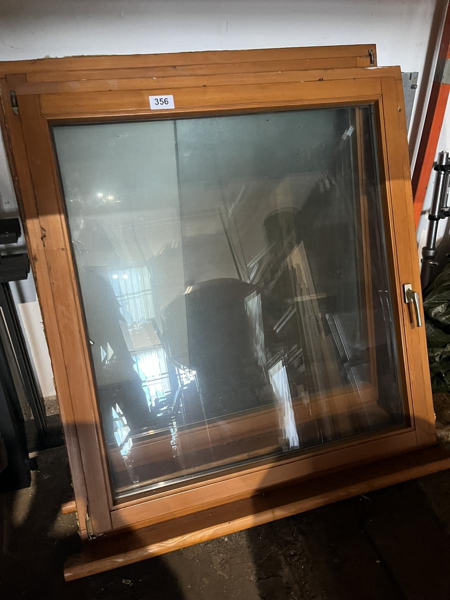 2 Stk. Fensterlelemte Holz, mit Isolierglas, ca. 125x135cm