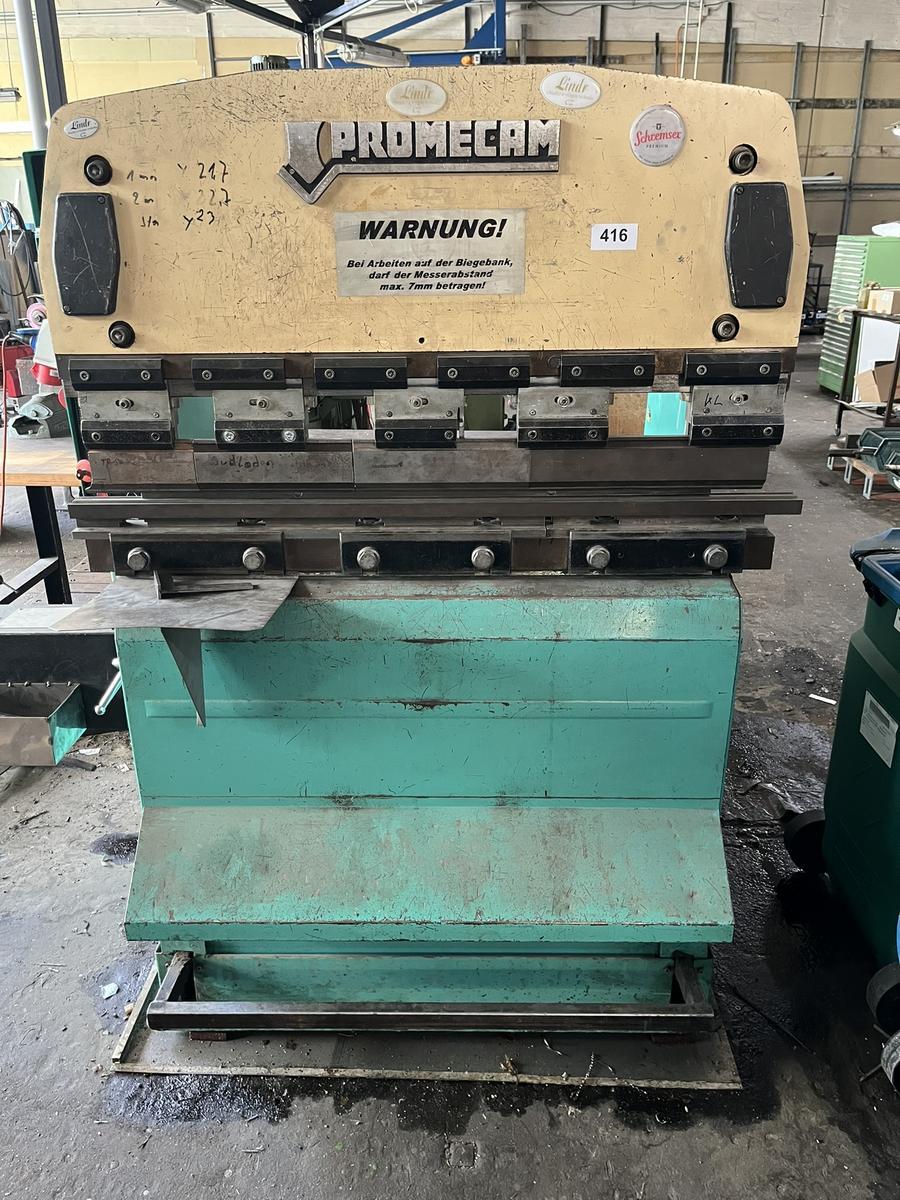 Promecam Biegemaschine RG2512, 120cm Arbeitsbreite, max. 5mm, mit Werkzeug