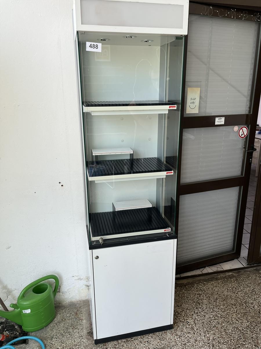 Vitrine, Schlüssel vorhanden, ca. 53x36x195cm