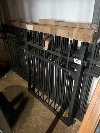 4 Zaunelemente, Alu, 2000x1000mm + Türteil 4 Zaunelemente, Alu, 2000x1000mm + Türteil