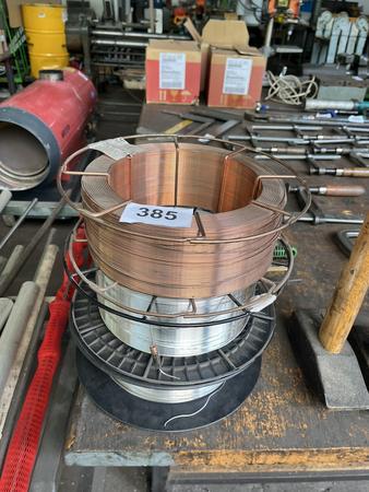 3 Rollen Schweißdraht, 1x Niro, 1x Alu, 1x Kupfer 3 Rollen Schweißdraht, 1x Niro, 1x Alu, 1x Kupfer