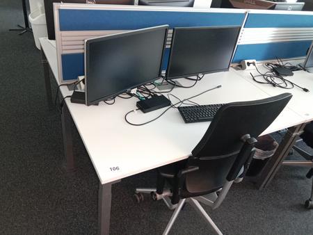 Steelcase Schreibtisch 12080 cm mit Rückwand Steelcase Schreibtisch 12080 cm mit Rückwand