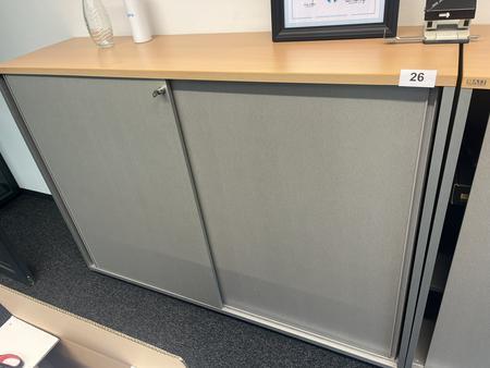 Aktenschrank Hali Buche/Silber 160/45/115 cm Aktenschrank Hali Buche/Silber 160/45/115 cm